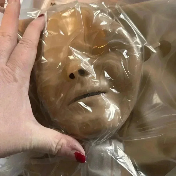 New. AHA Adult And Child CPR Trainer. Mannequin DVD. Extra Lung, Wipes. - Picture 6 of 7